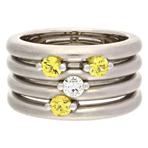 Edelstein-Ring Weißgold