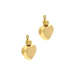 Einhänger für Ohrstecker 'Herzen' Gelbgold