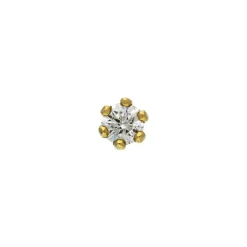 Einzelner Brillant-Ohrstecker Gelbgold