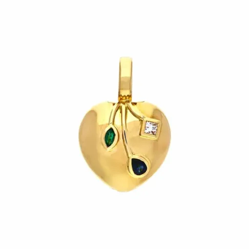 Farbstein-Anhänger Gelbgold