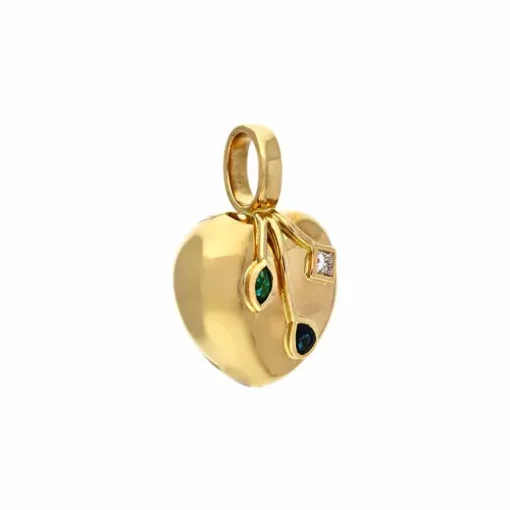 Farbstein-Anhänger Gelbgold