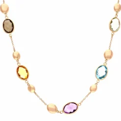 Farbstein-Collier WEMPE Roségold