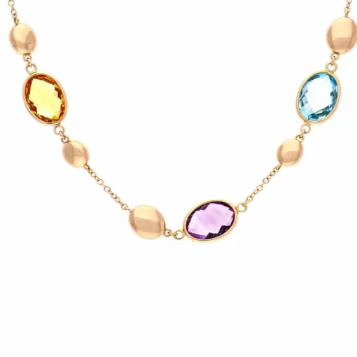 Farbstein-Collier WEMPE Roségold