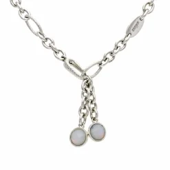 Glas-Kette Silber