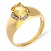 Goldberyll-Ring Gelbgold