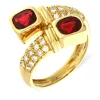 Granat-Ring Gelbgold