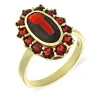 Granat-Ring Gelbgold