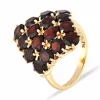 Granat-Ring Gelbgold