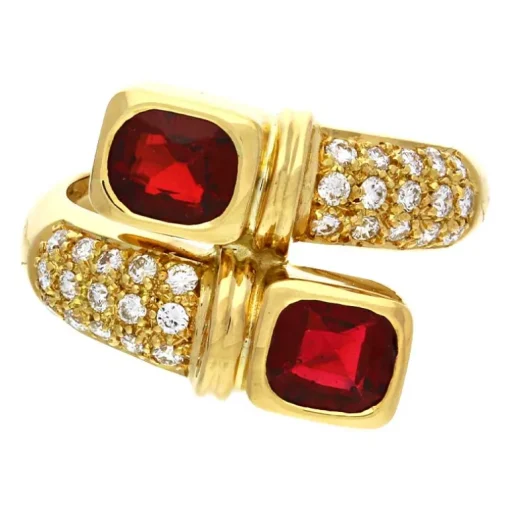 Granat-Ring Gelbgold
