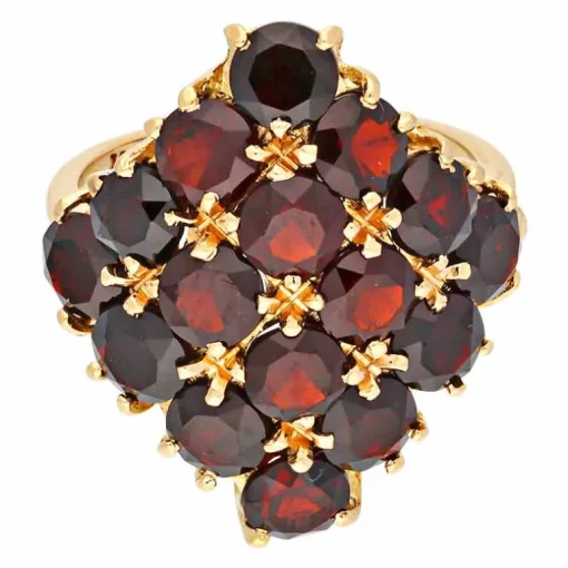Granat-Ring Gelbgold