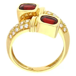 Granat-Ring Gelbgold
