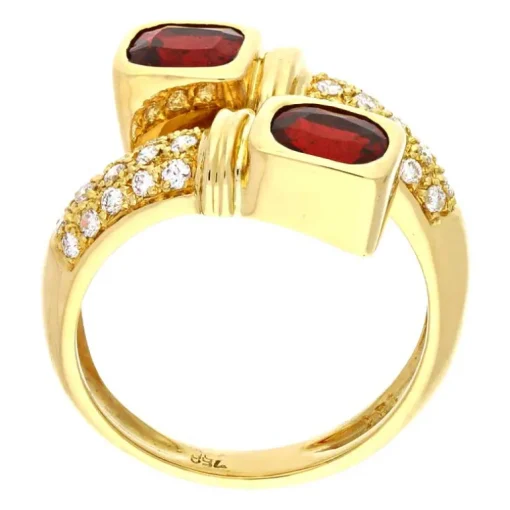 Granat-Ring Gelbgold