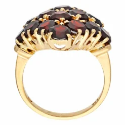 Granat-Ring Gelbgold