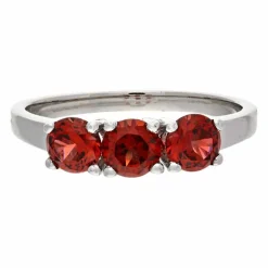 Granat-Ring Weißgold
