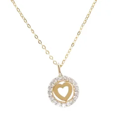 Halsschmuck 'Herz' Gelbgold