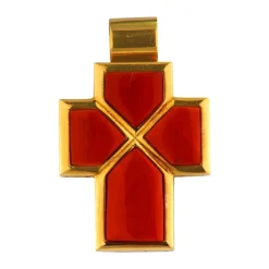 Korallen-Kreuz Gelbgold