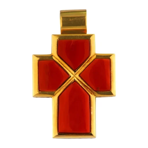 Korallen-Kreuz Gelbgold
