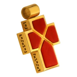 Korallen-Kreuz Gelbgold