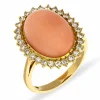 Korall-Ring Gelbgold
