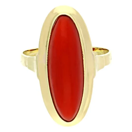 Korall-Ring Gelbgold