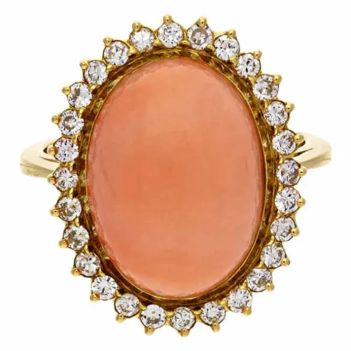 Korall-Ring Gelbgold