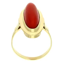 Korall-Ring Gelbgold