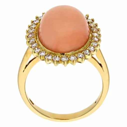 Korall-Ring Gelbgold