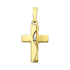 Kreuz-Anhänger Gelbgold