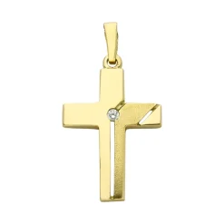 Kreuz-Anhänger Gelbgold