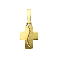 Kreuz-Anhänger Gelbgold