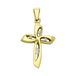 Kreuz-Anhänger Gelbgold