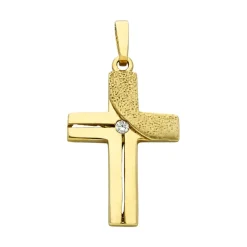Kreuz-Anhänger Gelbgold