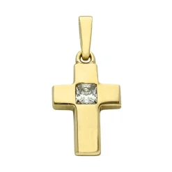 Kreuz-Anhänger Gelbgold
