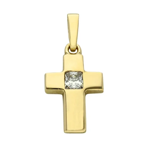 Kreuz-Anhänger Gelbgold