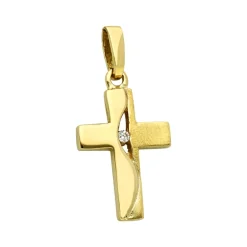 Kreuz-Anhänger Gelbgold