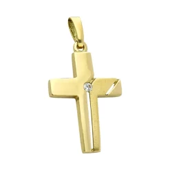 Kreuz-Anhänger Gelbgold