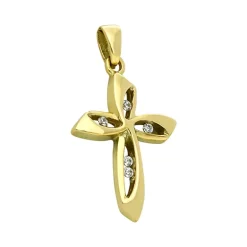 Kreuz-Anhänger Gelbgold