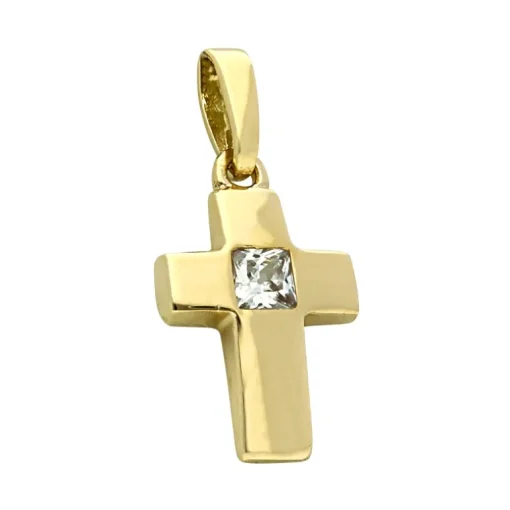 Kreuz-Anhänger Gelbgold