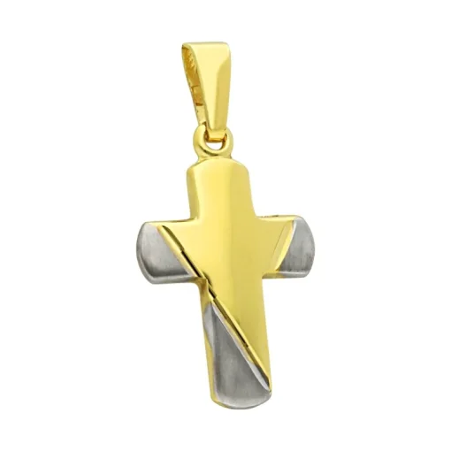 Kreuz-Anhänger Gelbgold