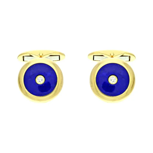 Lapislazuli-Manschettenknöpfe Gelbgold