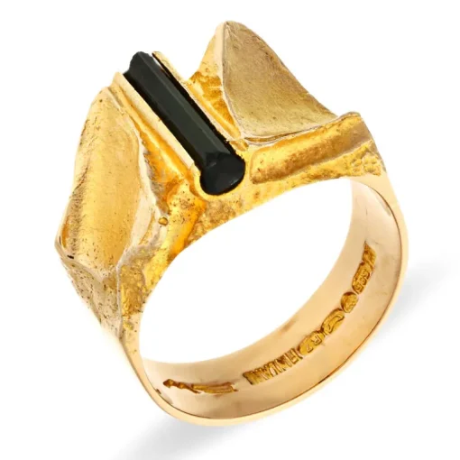 Lapponia Turmalin-Ring 'Illusion' Björn Weckström 1970 Gelbgold