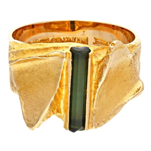 Lapponia Turmalin-Ring 'Illusion' Björn Weckström 1970 Gelbgold