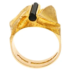 Lapponia Turmalin-Ring 'Illusion' Björn Weckström 1970 Gelbgold