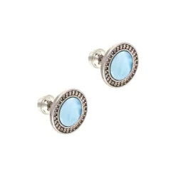 Larimar-Ohrstecker Silber