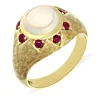 Mondstein-Ring Gelbgold