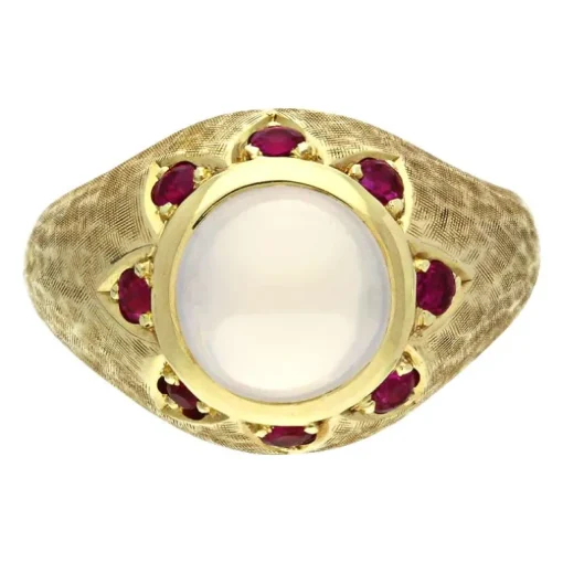 Mondstein-Ring Gelbgold