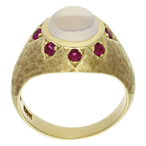 Mondstein-Ring Gelbgold