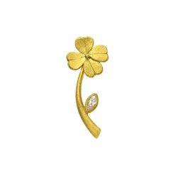 Navette-Diamant-Brosche Bicolor