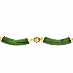Nephrit-Jade Armband Gelbgold