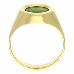 Nephrit-Jade-Ring Gelbgold